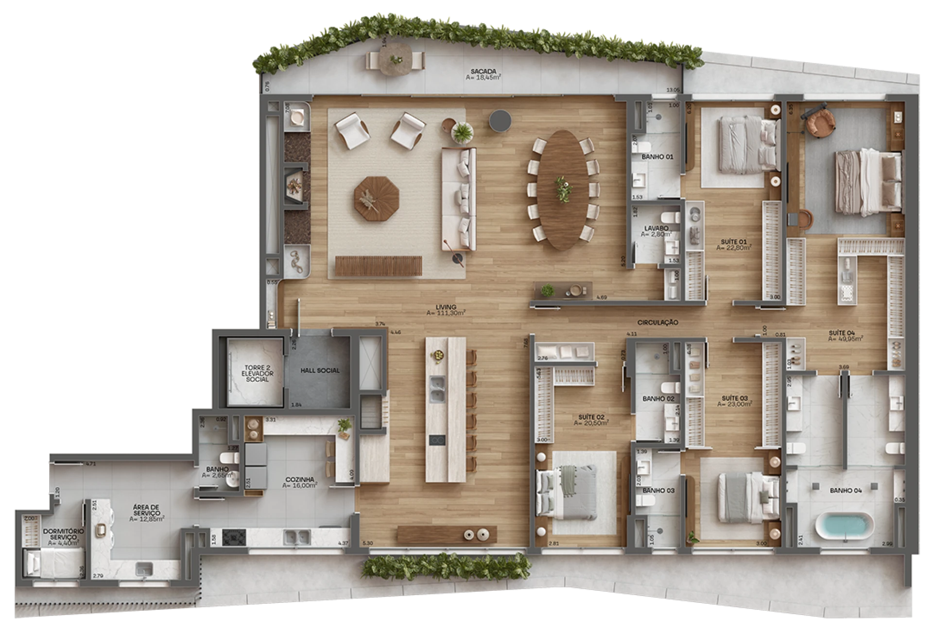 3 Dorm.